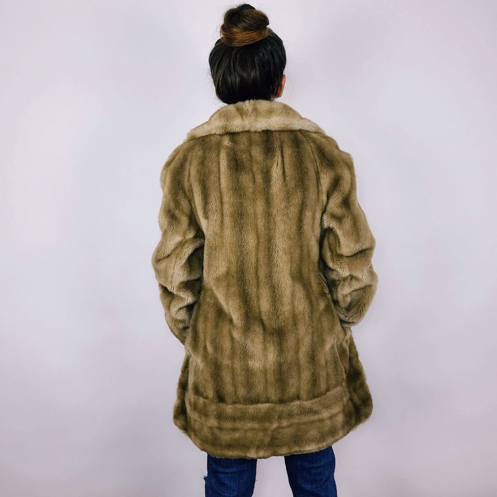 Vintage Tissavel of France Faux Mink Fur Coat - Picture 4 of 13